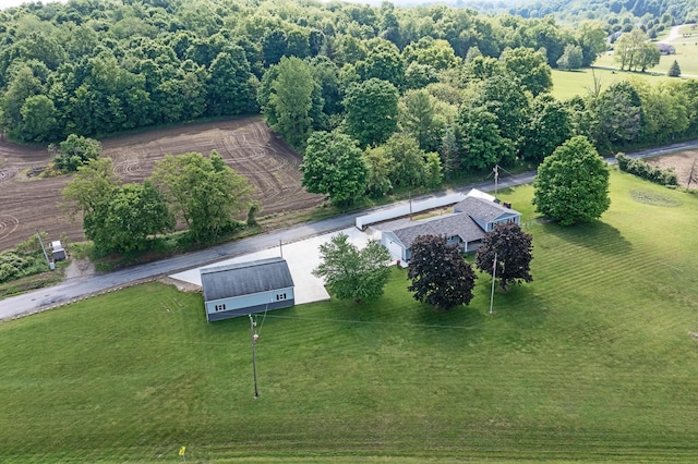 aerial view featuring a rural view