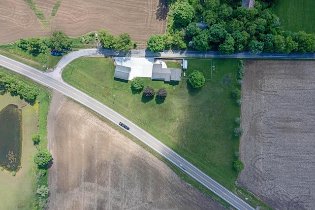 aerial view with a rural view