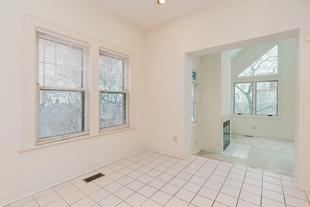 view of tiled spare room