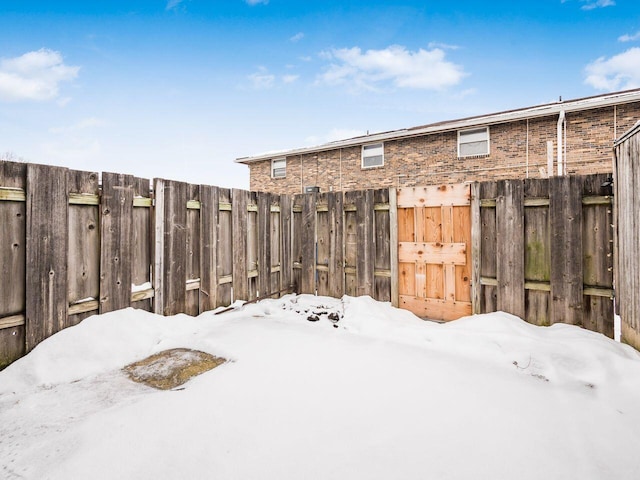 view of snowy yard