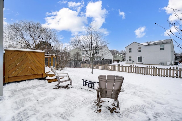 view of snowy yard