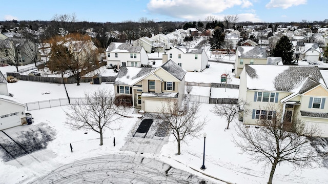 view of snowy aerial view