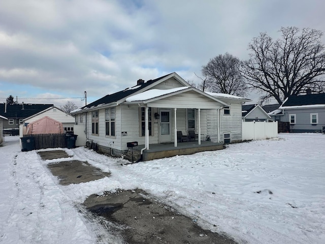 bungalow-style home featuring a porch