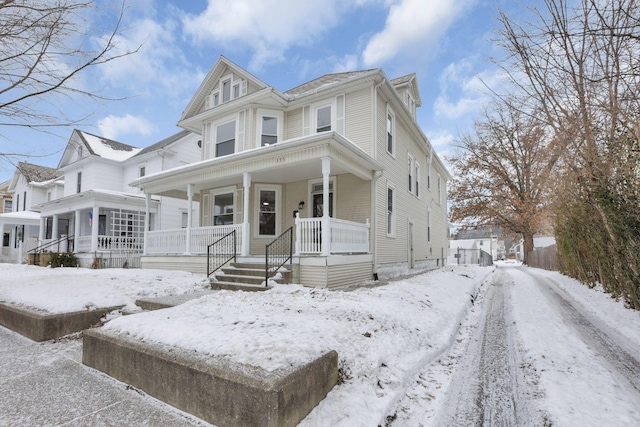 view of front of home with a porch