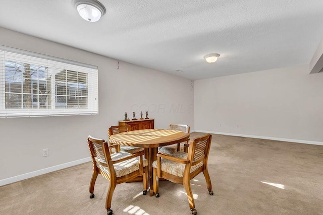 view of carpeted dining room