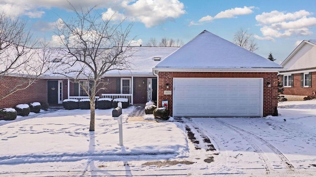 single story home featuring a garage