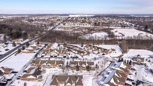 view of snowy aerial view