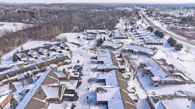 view of snowy aerial view