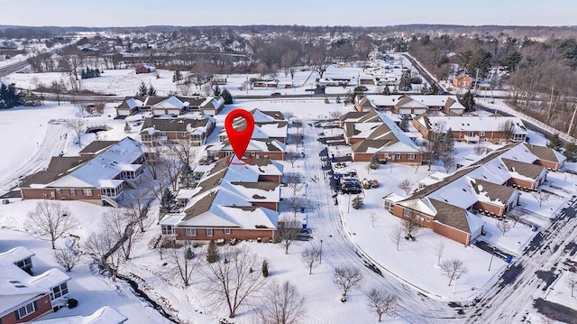 view of snowy aerial view