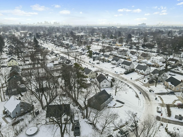 view of snowy aerial view