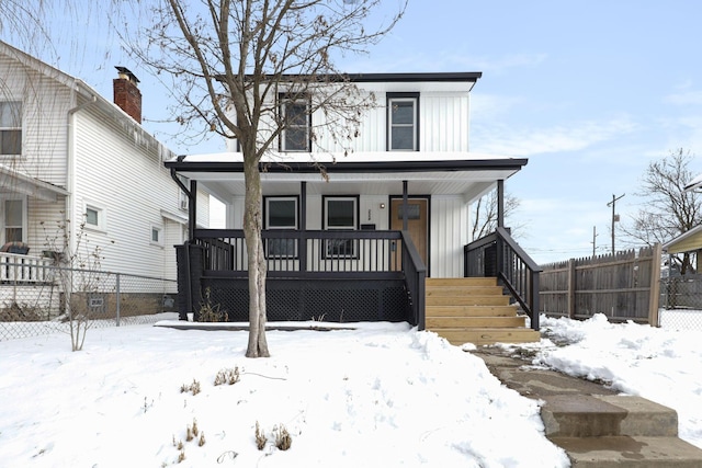 view of front of home with a porch