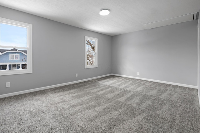 carpeted spare room with plenty of natural light