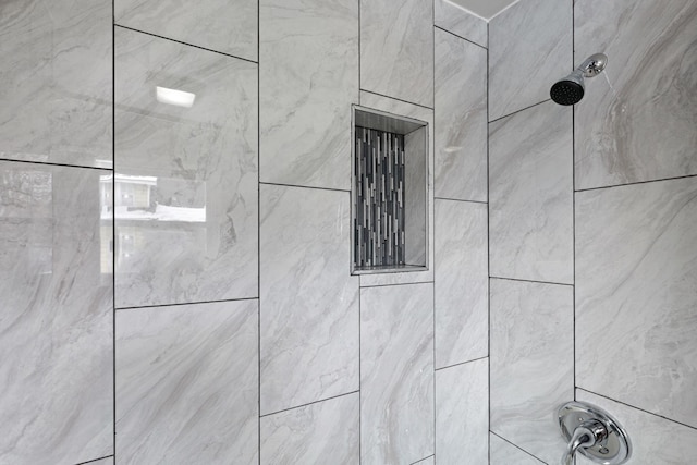 interior details with tiled shower