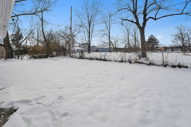 view of snowy yard