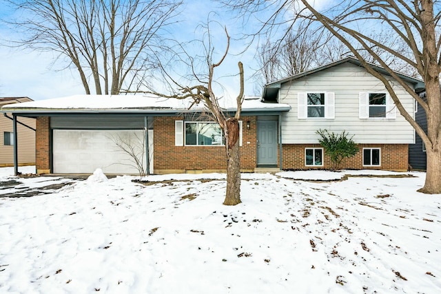 tri-level home with a garage