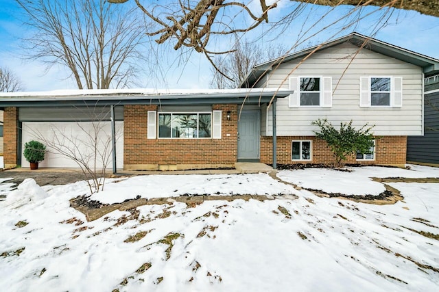 tri-level home with a garage