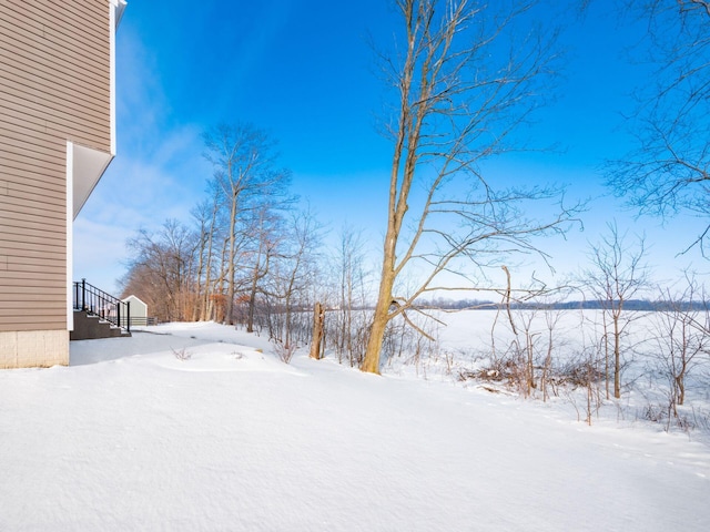 view of snowy yard