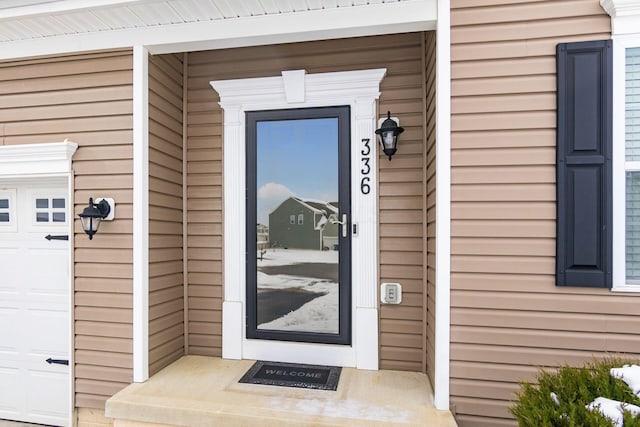 view of doorway to property