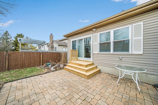 view of patio / terrace with a pergola