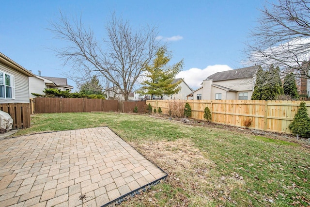 view of yard featuring a patio