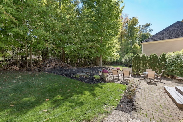 view of yard featuring a patio