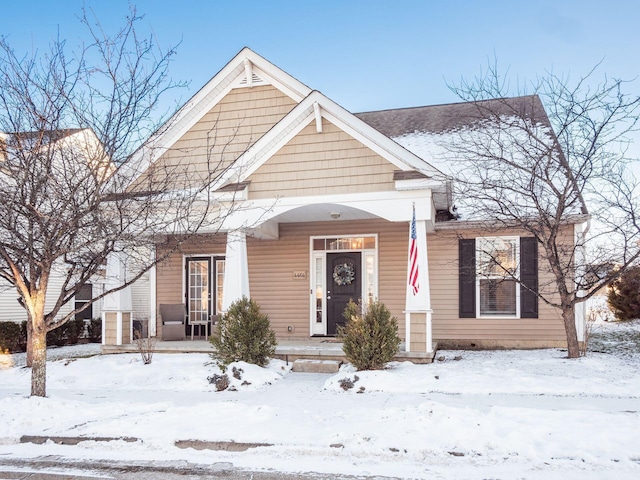 view of front of property with covered porch