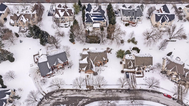 view of snowy aerial view