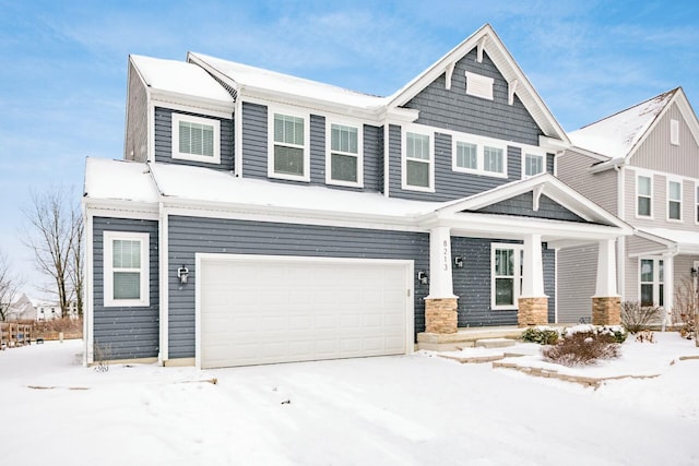 view of front of house featuring a garage