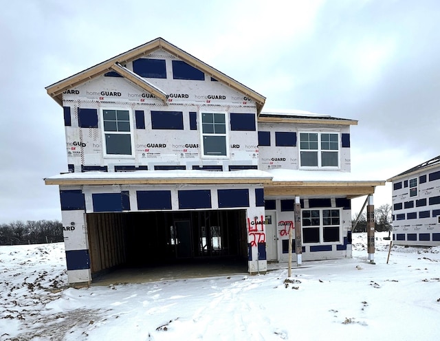 view of unfinished property