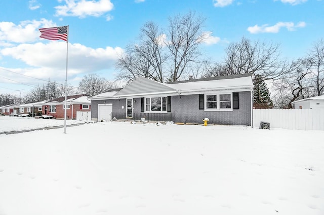 view of front facade with a garage