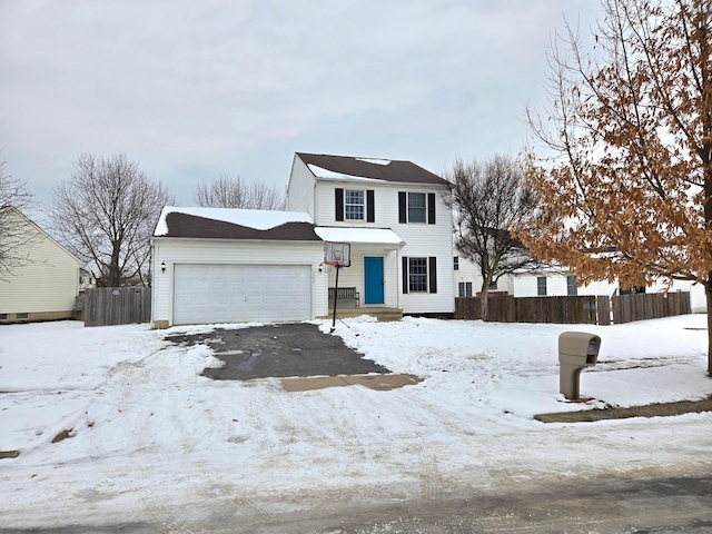 view of property featuring a garage