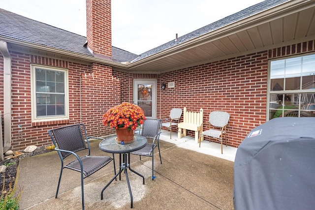 view of patio / terrace featuring grilling area