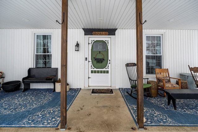 view of doorway to property