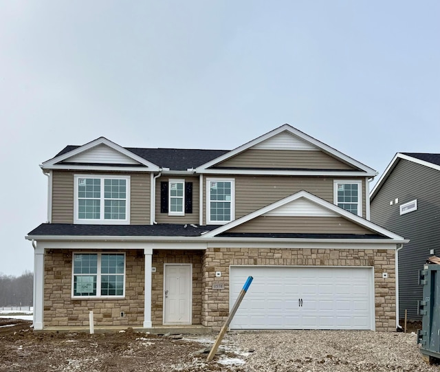 view of front property featuring a garage