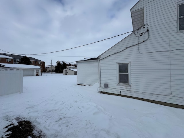 view of snowy yard