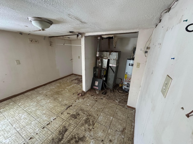 utility room with water heater