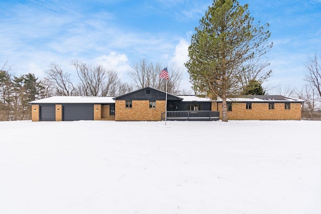 exterior space featuring a garage