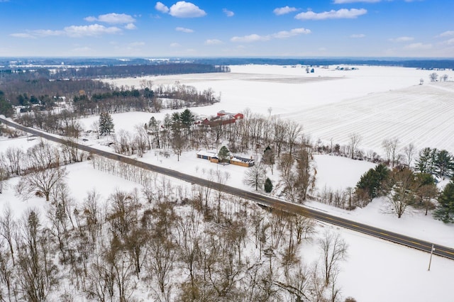 view of snowy aerial view