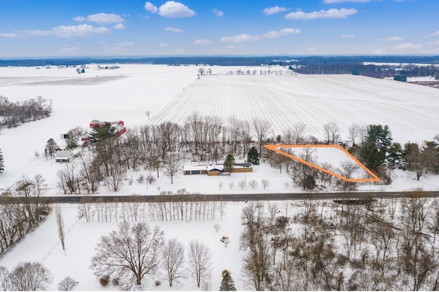 view of snowy aerial view