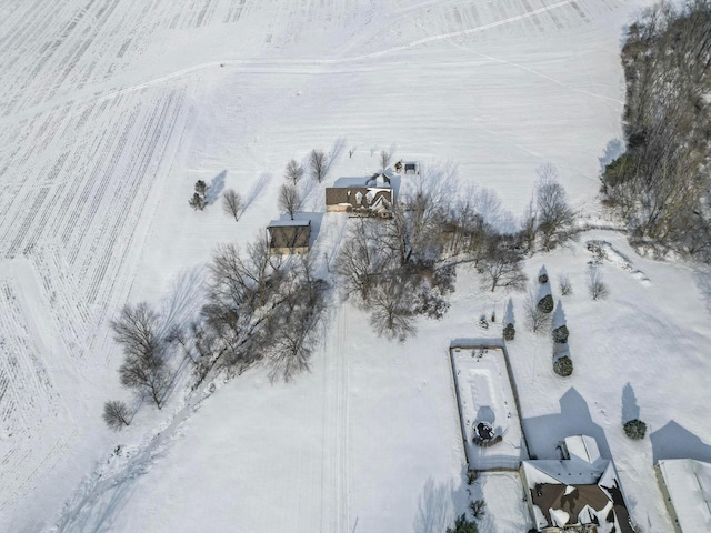 view of snowy aerial view