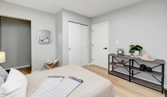 bedroom featuring wood-type flooring