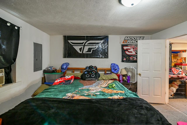 22 Fairlawn Ave, Glouster, OH 45732 - carpeted bedroom with electric panel and a textured ceiling