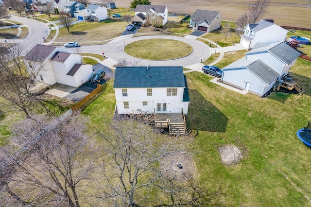 bird's eye view with a residential view