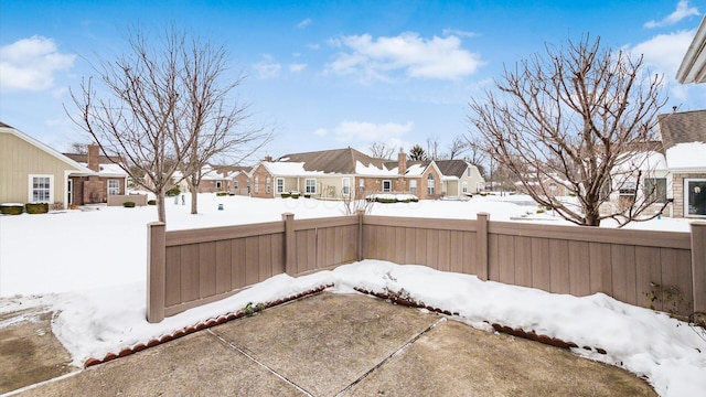 view of snowy yard