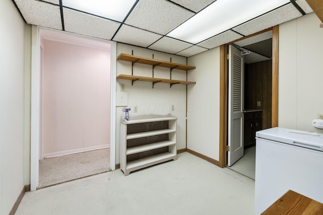 interior space with washer / clothes dryer