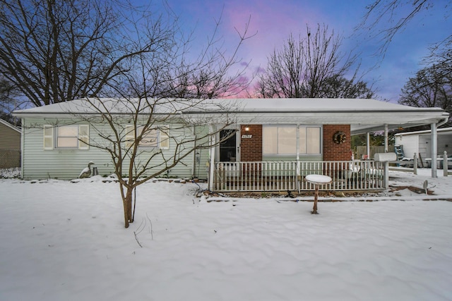 view of ranch-style home