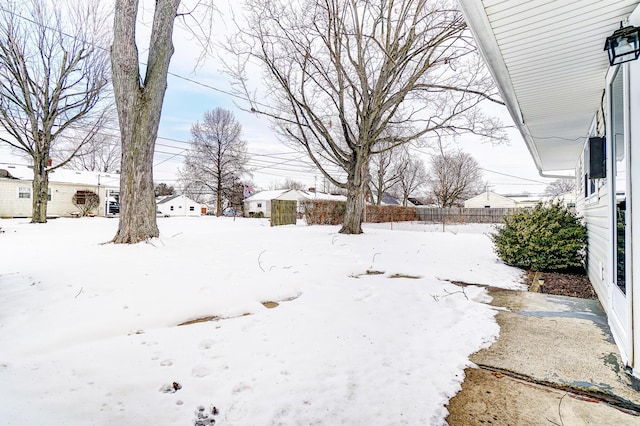 view of snowy yard