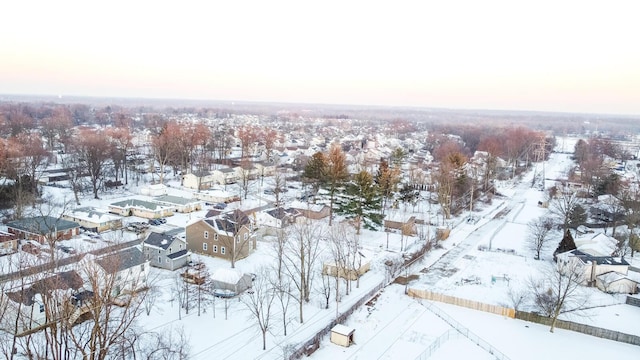 view of snowy aerial view