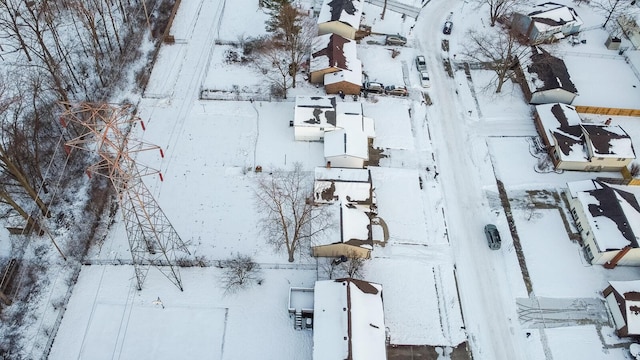 view of snowy aerial view