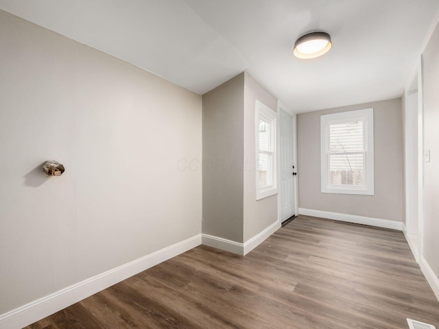 foyer featuring wood-type flooring